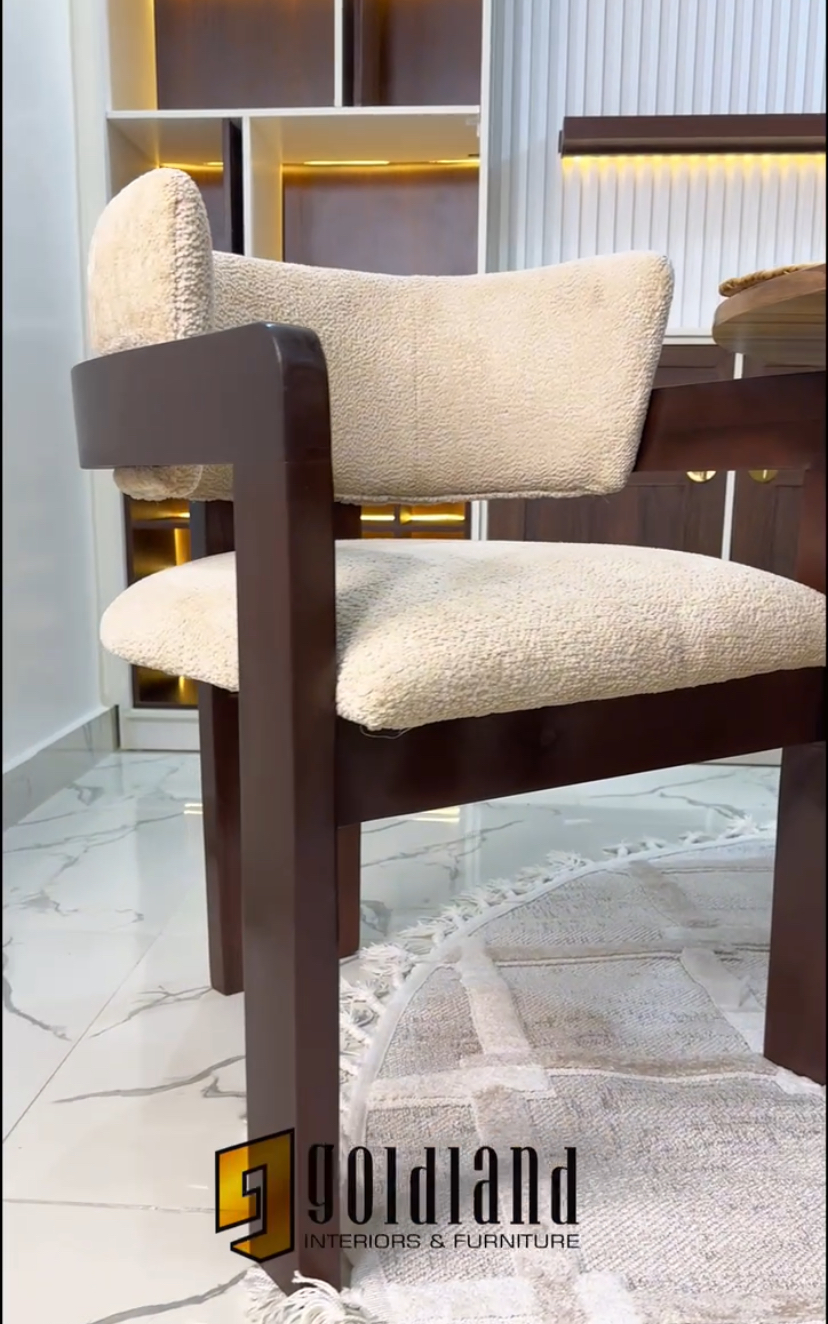 Wooden round dining set