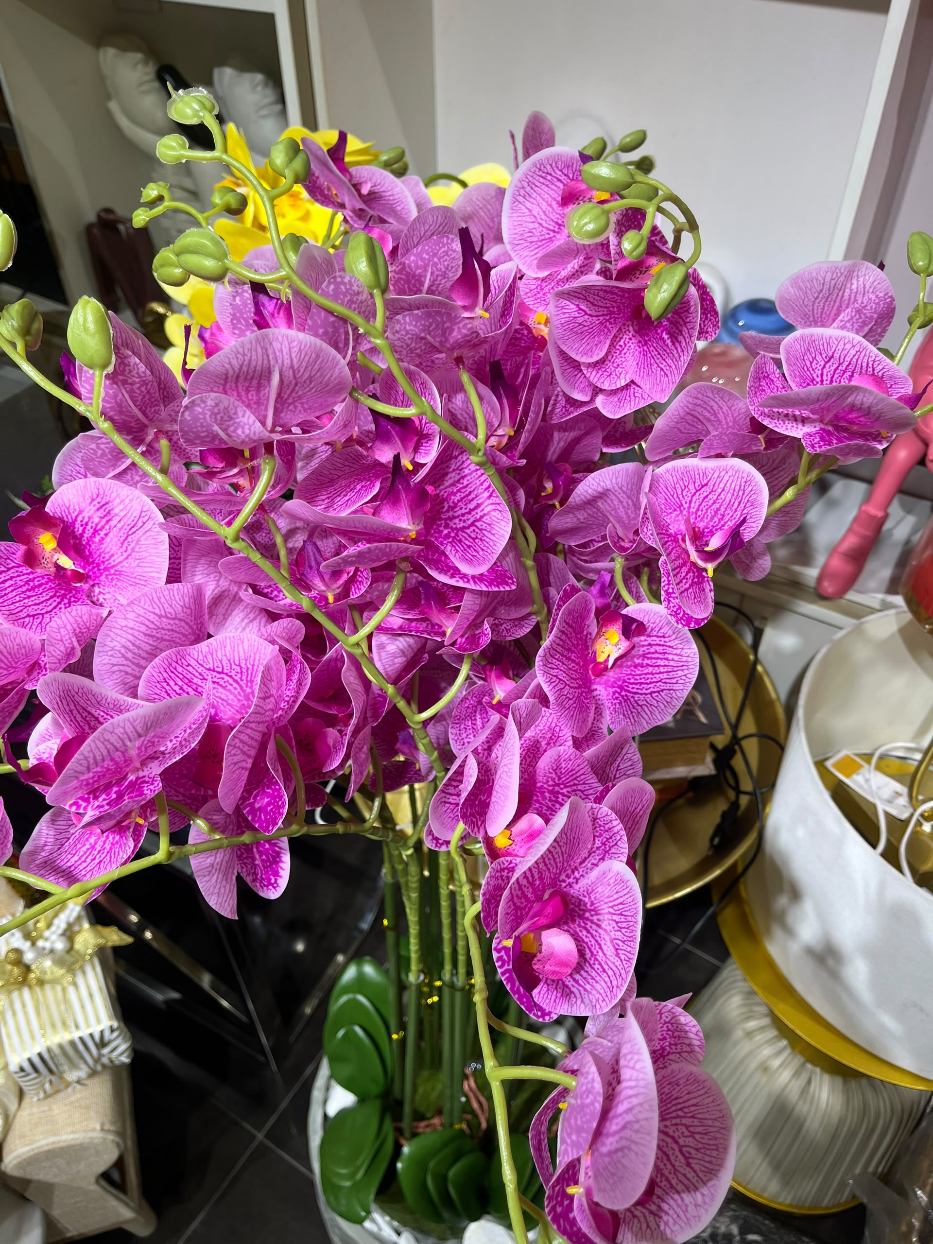 Goldland Luxury Pink Orchid Arrangement in Decorative Planter