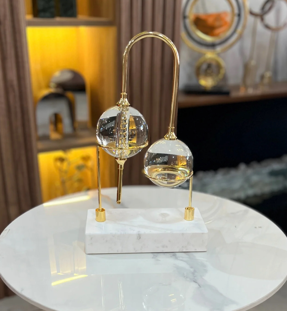 Glass Balls on Metal Art Piece