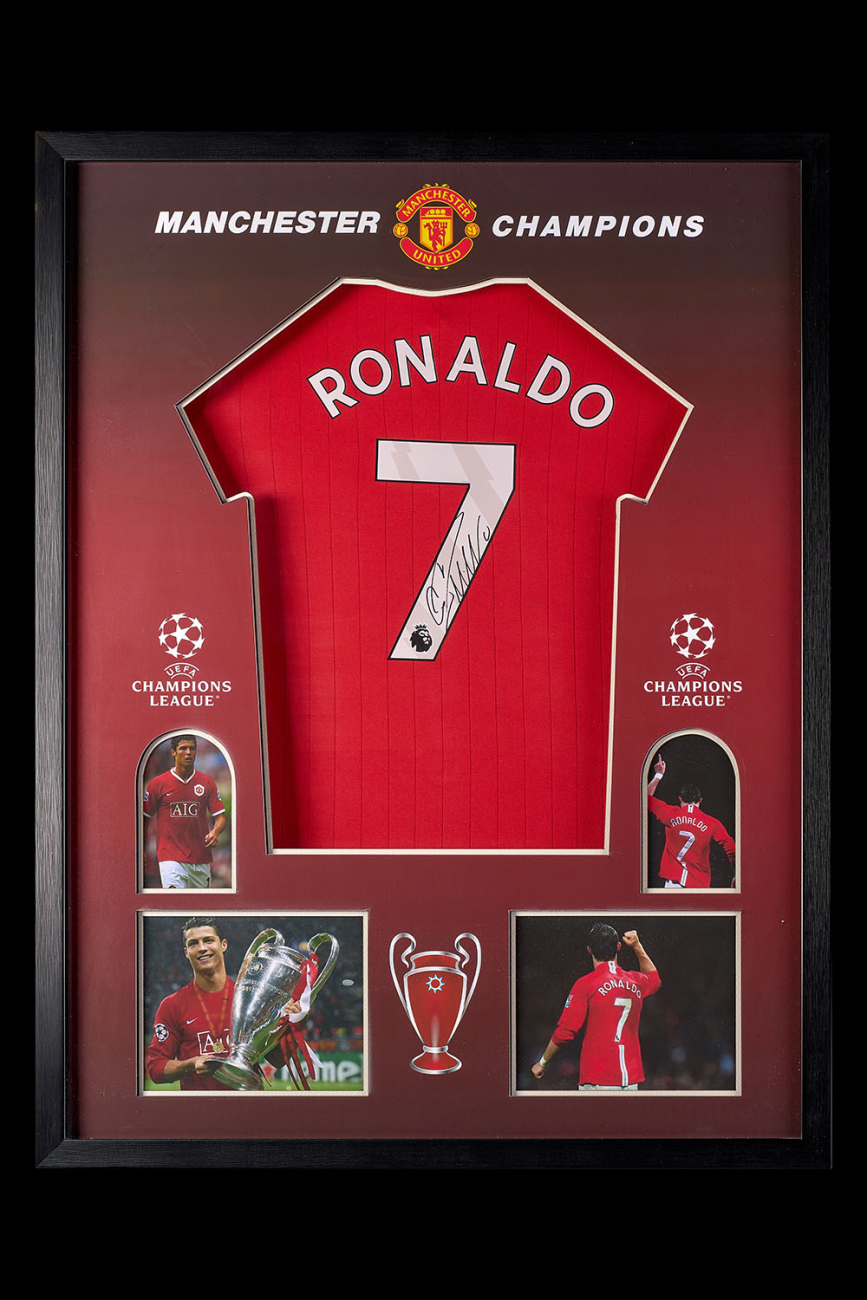 Manchester United Cristiano Ronaldo Framed Jersey – Champions League #7 Memorabilia