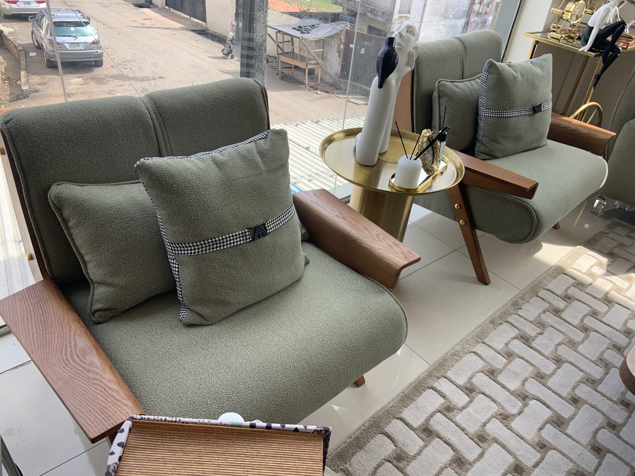 Luxury green sofa