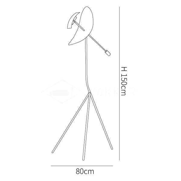 Ribot Floor Lamp  SIZE W  31.5 XH 59 / W 80cm H 150cm   COLOR  Black & Gold