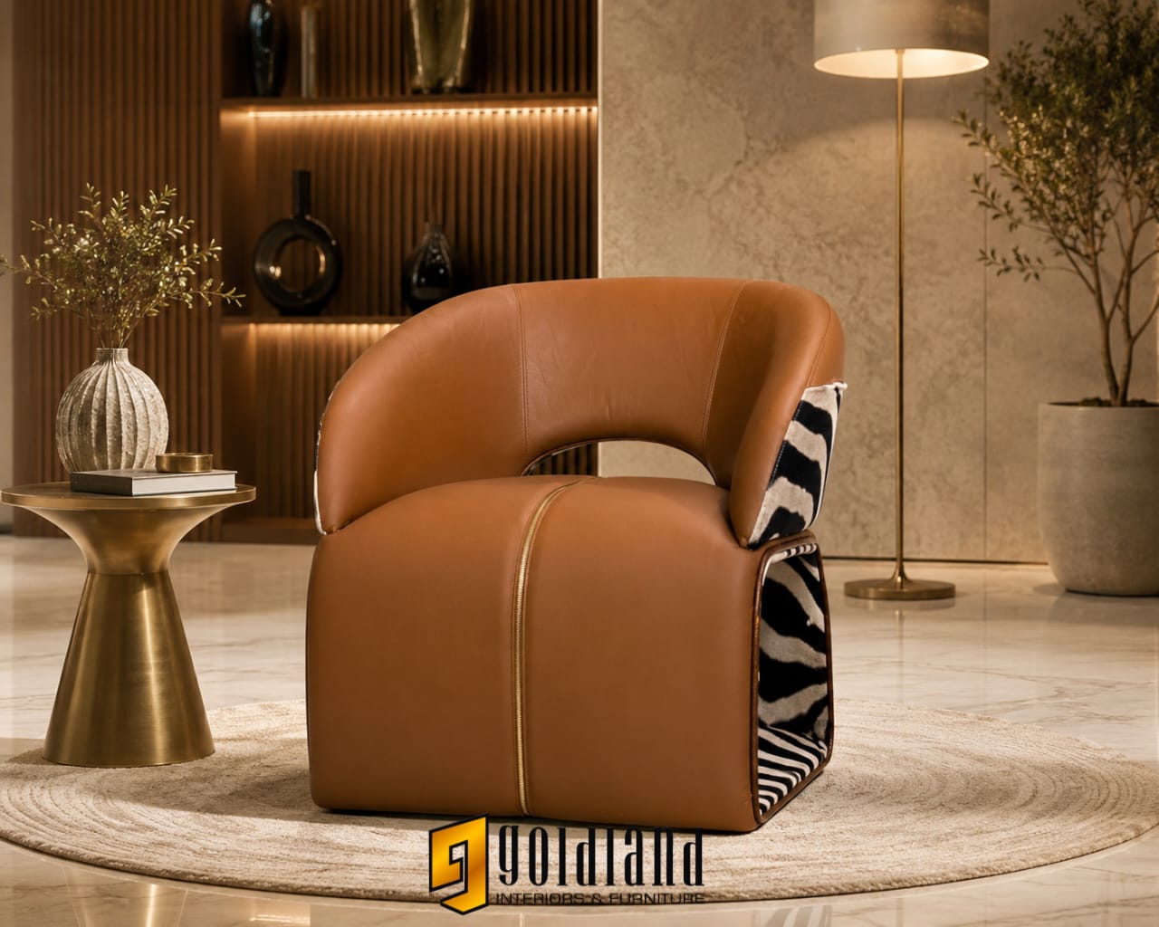 Luxury Modern Accent Chair – Premium Leather Lounge Chair