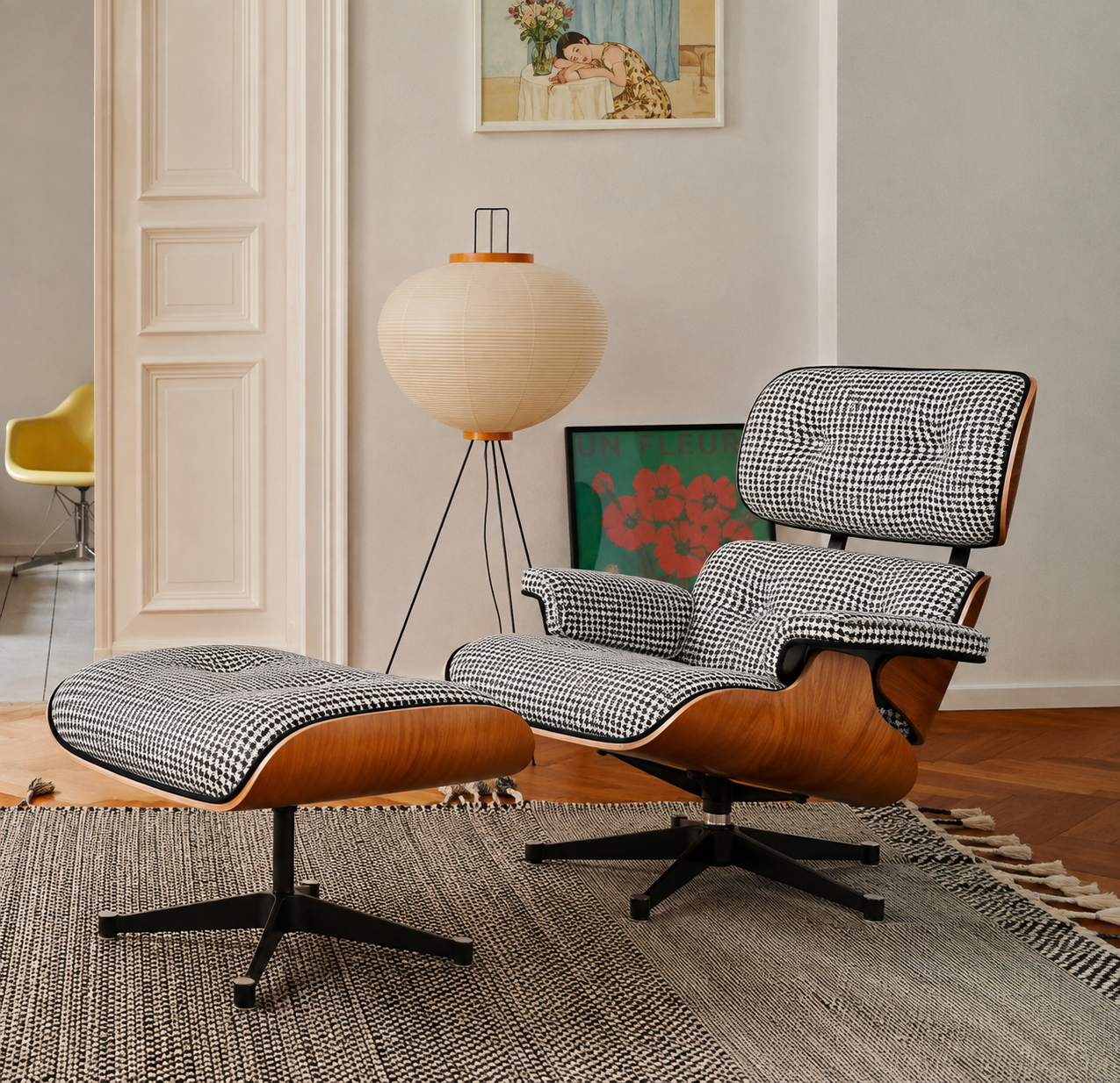 Swivel Occasional Chair with Footrest