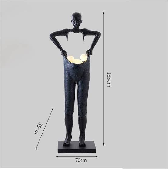 Black Artistic Figure Lamp