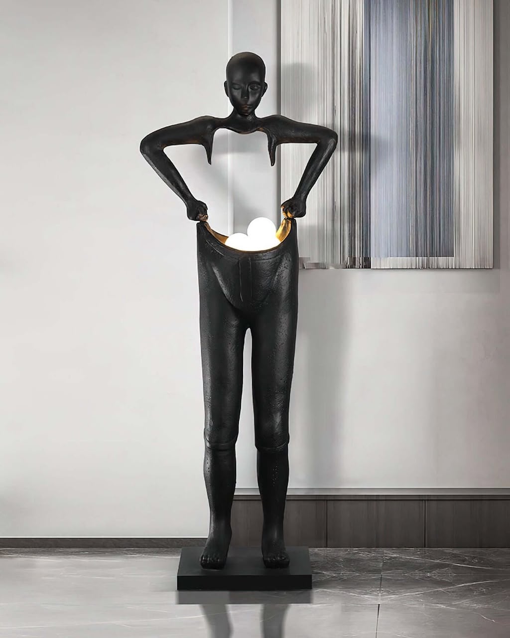 Black Artistic Figure Lamp