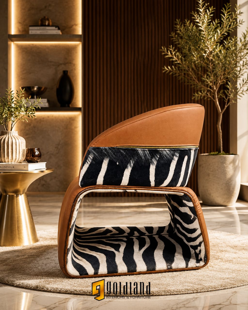 Luxury Modern Accent Chair – Premium Leather Lounge Chair