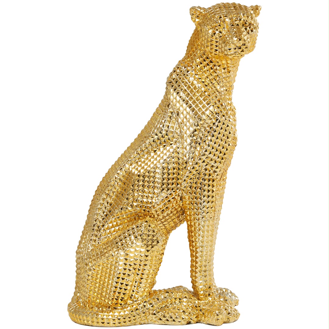 🐆 Gold Running Leopard Decorative Sculpture