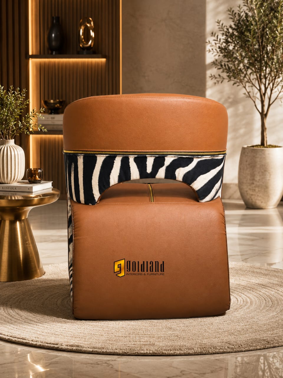 Luxury Modern Accent Chair – Premium Leather Lounge Chair